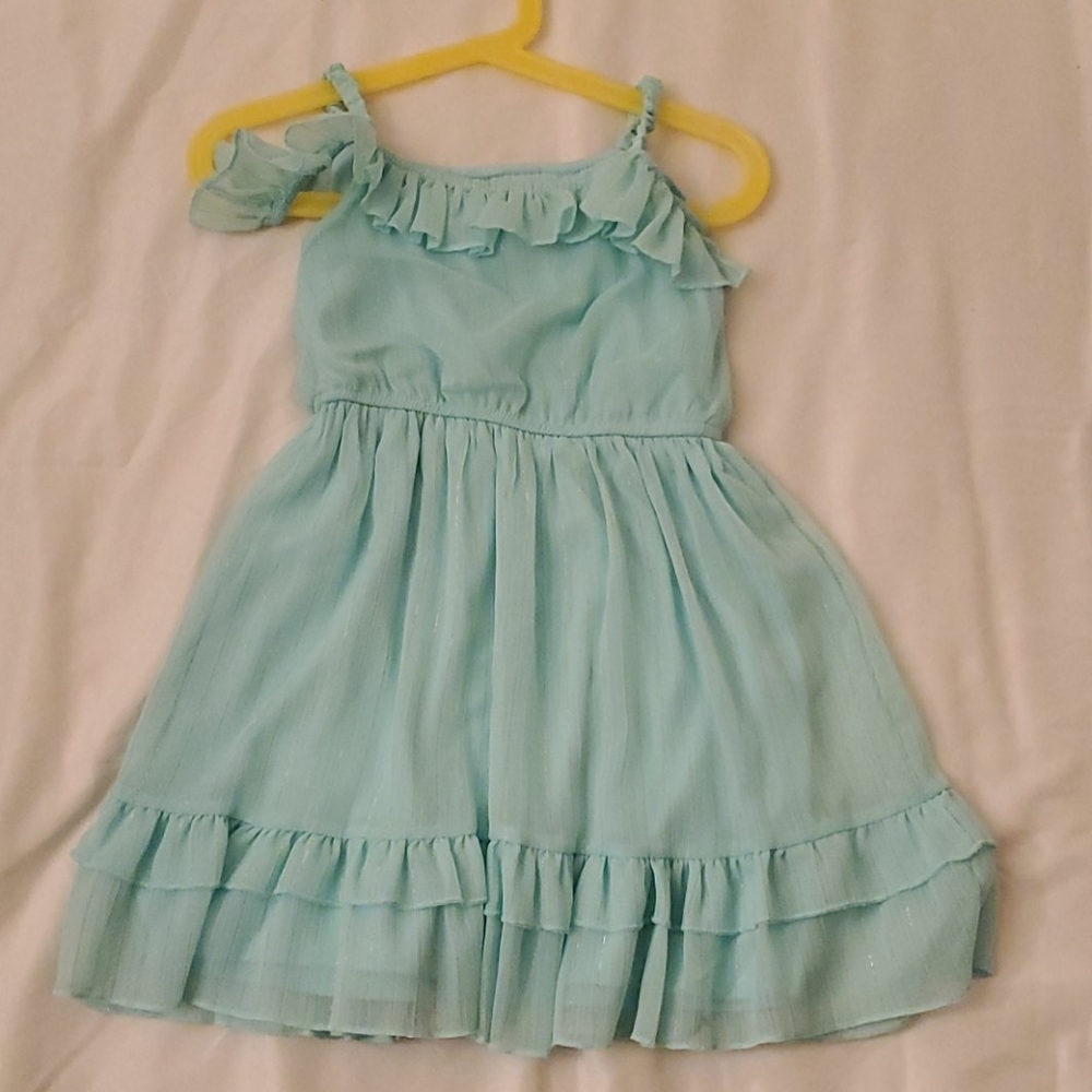 Aqua green dress